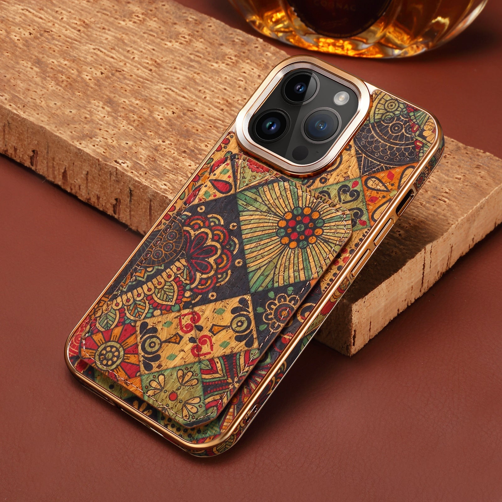 Retro Flower Series Iphone Wallet Case With Card Holder