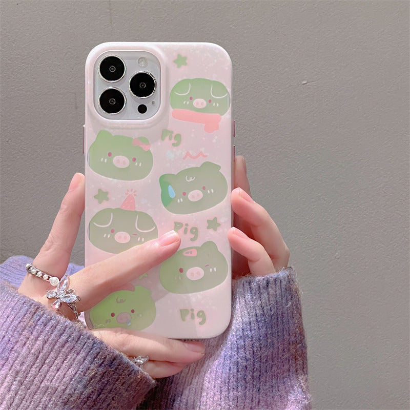 Cute Pig Laser iphone Case